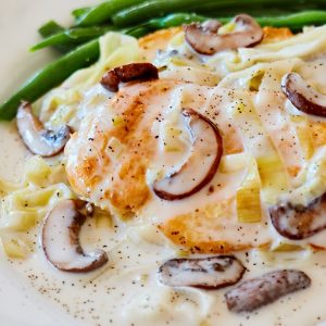 Creamy Mushroom and Leek Chicken