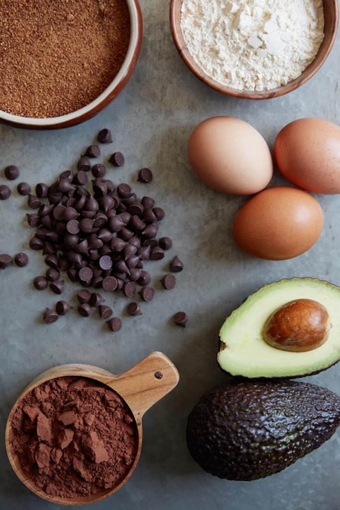 Avocado Brownie Cupcakes Ingredients