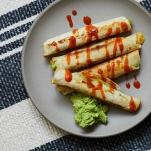 Avocado Hummus Taquitos