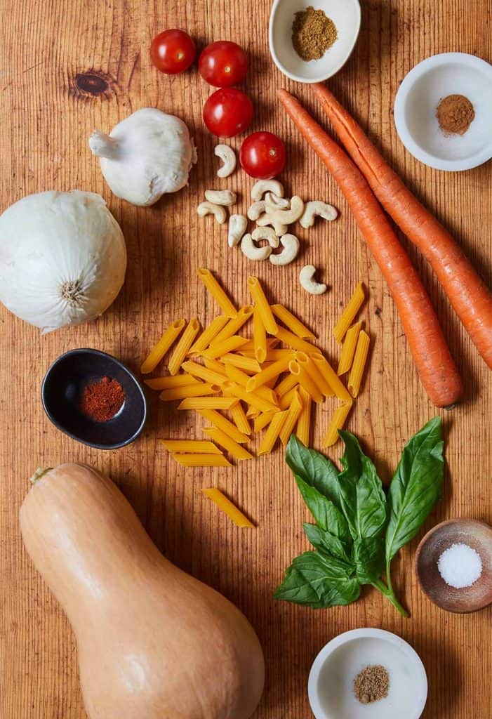 Butternut Squash Pasta Ingredients