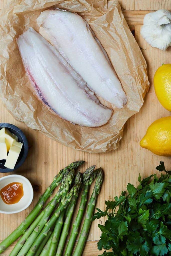 Sheet Pan Lemon Garlic Sole Ingredients