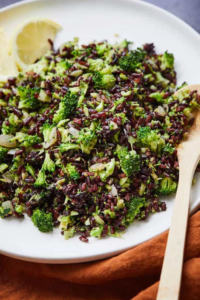 Forbidden Rice Cooking Skillet Broccoli with Forbidden Rice - Cooking With Coit