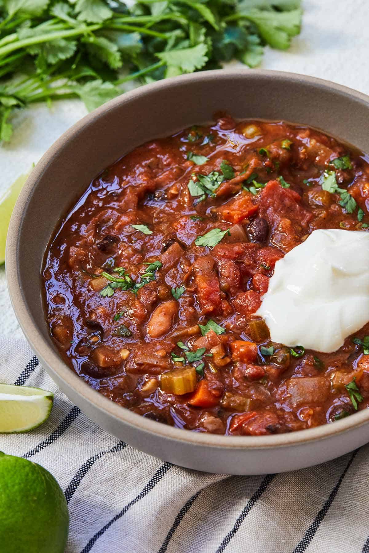 Featured Image of Vegetarian Chili.