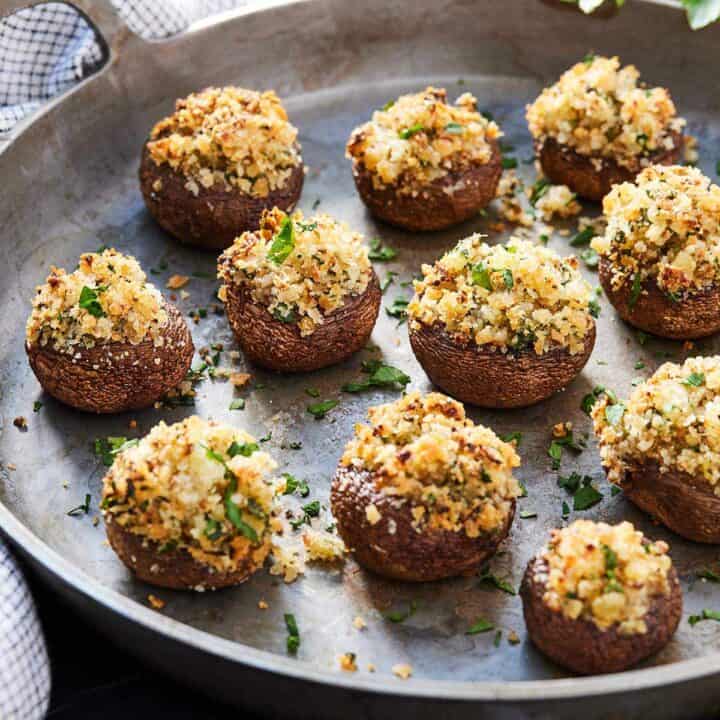 Vegetarian Stuffed Mushrooms - Cooking With Coit