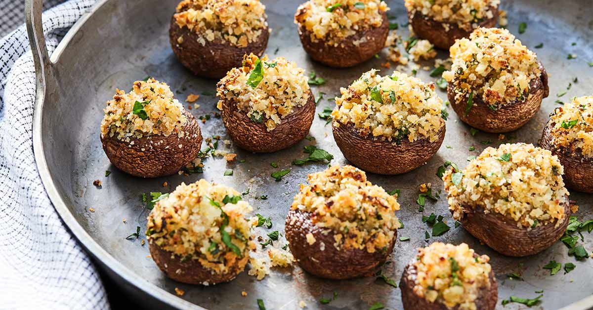 Vegetarian Stuffed Mushrooms - Cooking With Coit