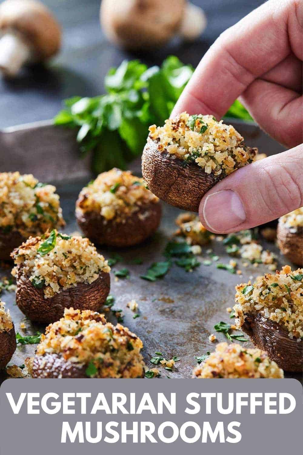 Vegetarian Stuffed Mushrooms - Cooking With Coit