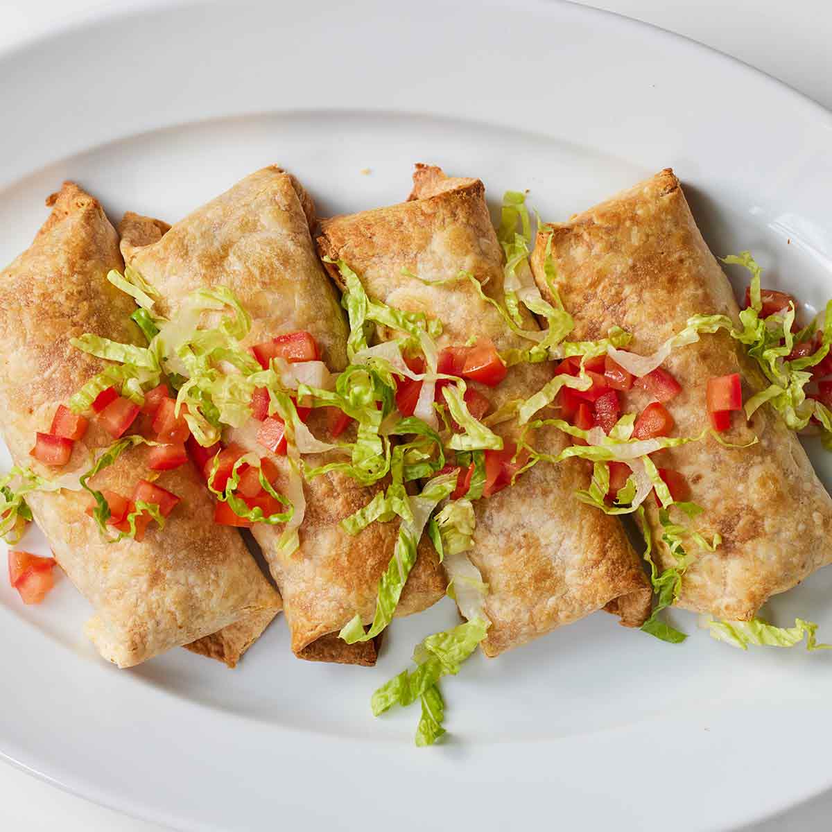 Chicken Chimichangas with Enchilada Sauce No chopping. No slicing. No knife  required!