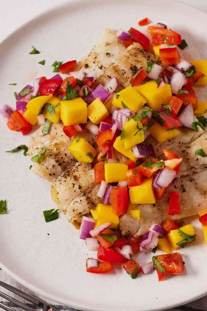 Grilled Halibut with Mango Salsa Cooking With Coit