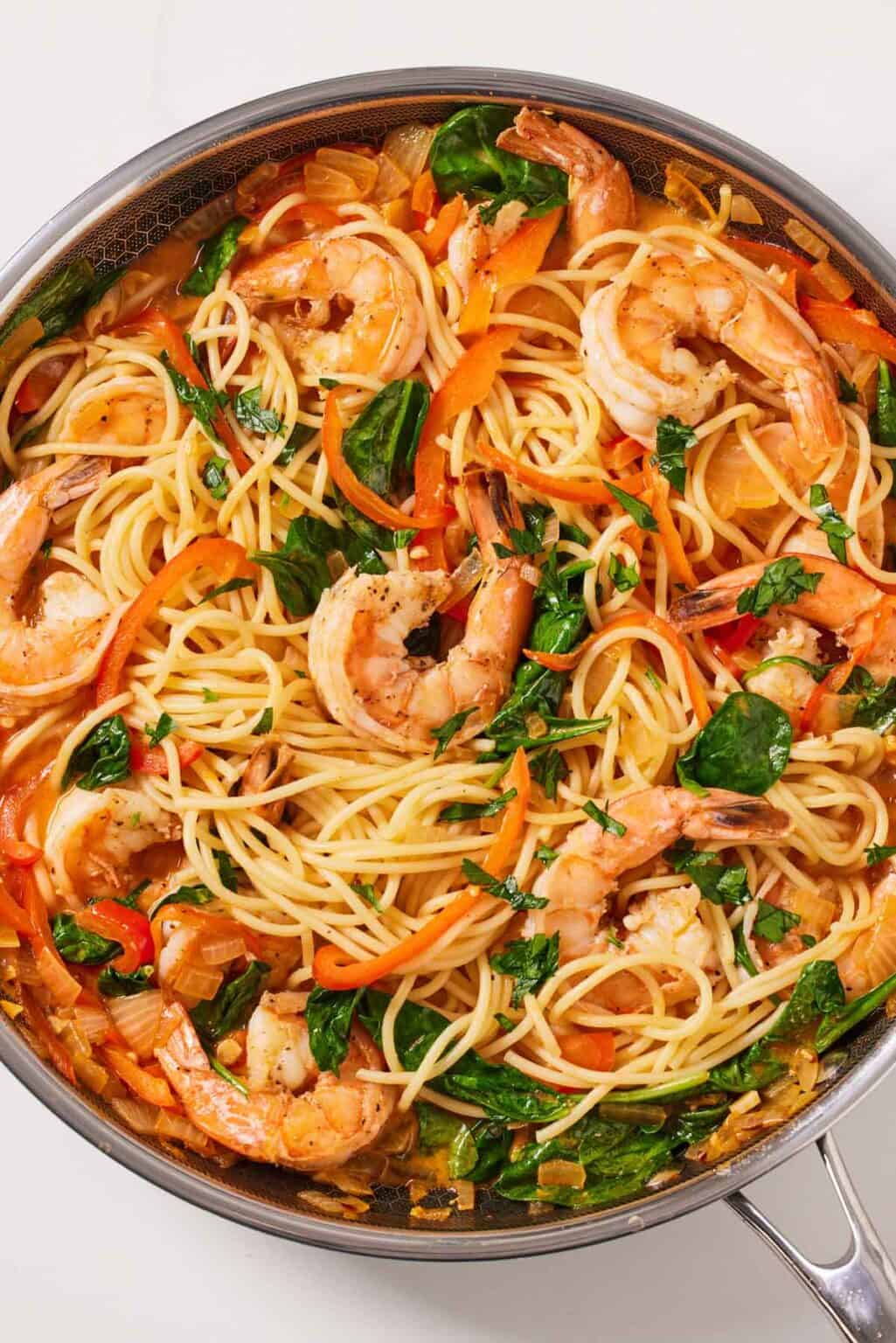 Red Curry Pasta with Shrimp - Cooking With Coit