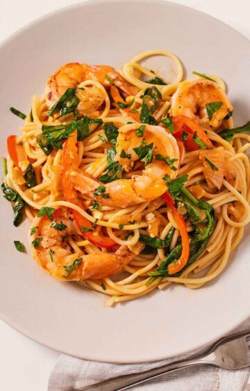 Red Curry Pasta with Shrimp - Cooking With Coit